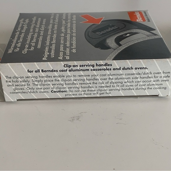 Berndes Double Serving Handle Covers Clip-O For Roasting Pan Cookware Accessory - Picture 6 of 10